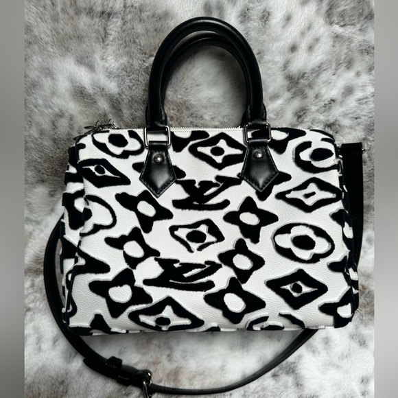LV Speedy Bandouliere Urs Fischer Tufted Monogram Canvas 25 - Picture 1 of 15